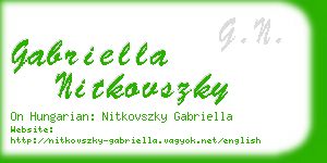 gabriella nitkovszky business card